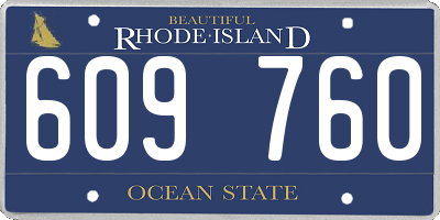RI license plate 609760