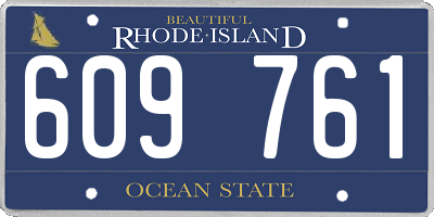 RI license plate 609761