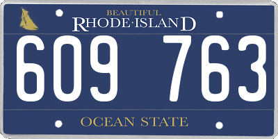 RI license plate 609763