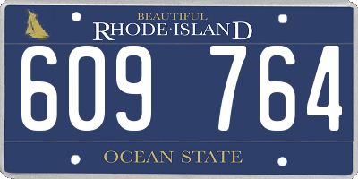 RI license plate 609764