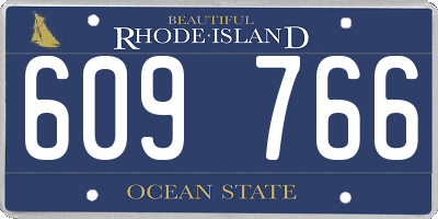 RI license plate 609766