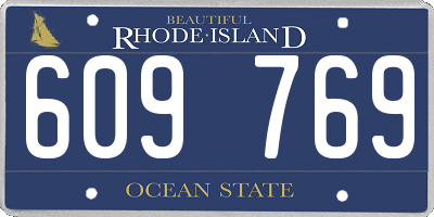 RI license plate 609769
