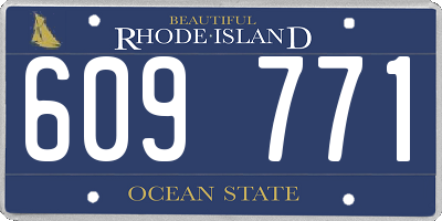 RI license plate 609771
