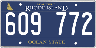 RI license plate 609772