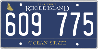 RI license plate 609775