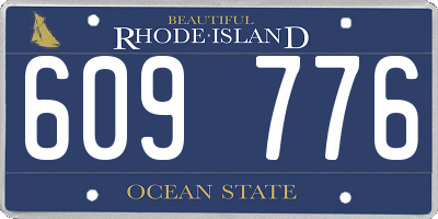 RI license plate 609776