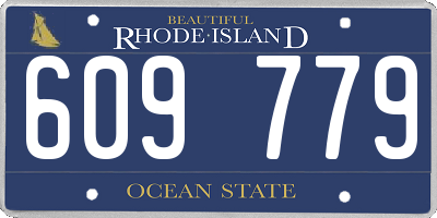 RI license plate 609779
