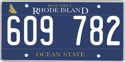 RI license plate 609782