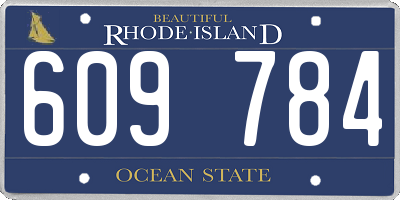 RI license plate 609784