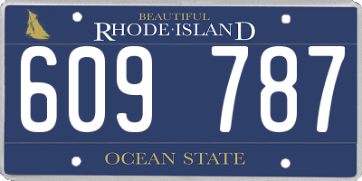 RI license plate 609787