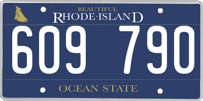 RI license plate 609790