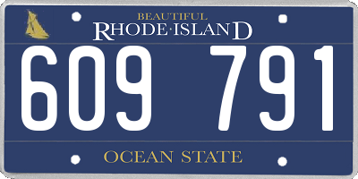 RI license plate 609791