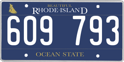 RI license plate 609793