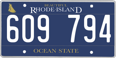 RI license plate 609794