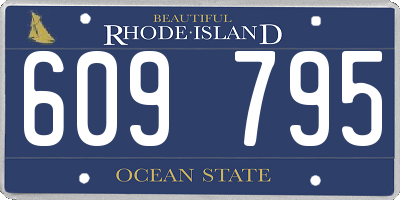 RI license plate 609795