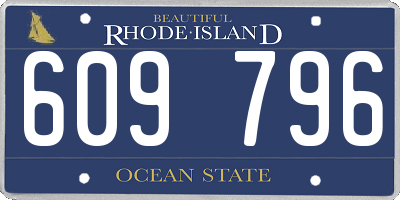 RI license plate 609796