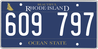 RI license plate 609797