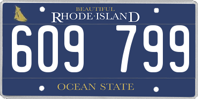 RI license plate 609799