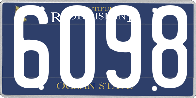 RI license plate 6098