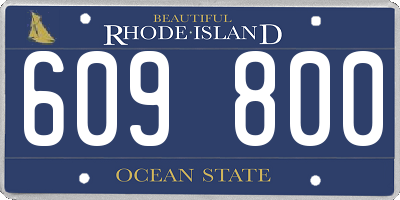 RI license plate 609800