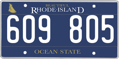 RI license plate 609805
