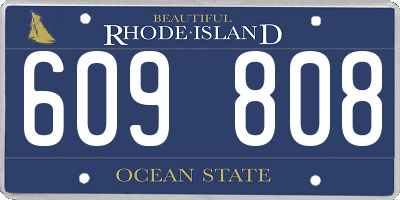 RI license plate 609808