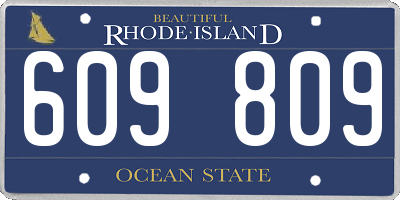 RI license plate 609809