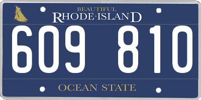 RI license plate 609810