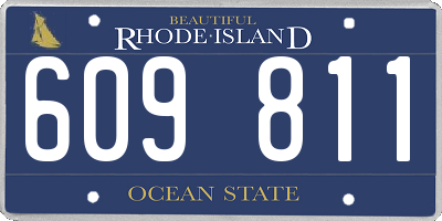 RI license plate 609811