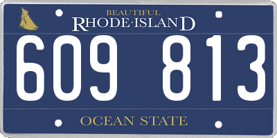 RI license plate 609813