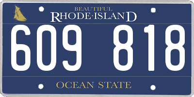 RI license plate 609818