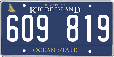 RI license plate 609819