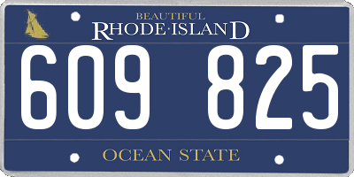 RI license plate 609825
