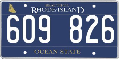 RI license plate 609826