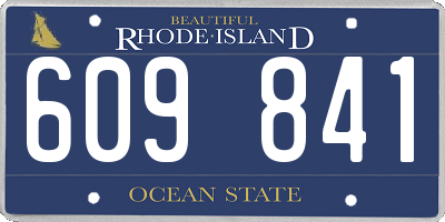 RI license plate 609841