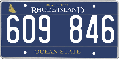 RI license plate 609846