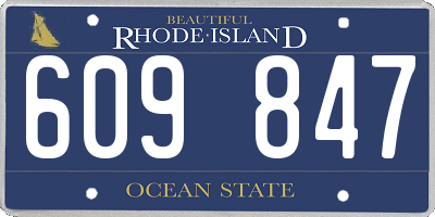RI license plate 609847