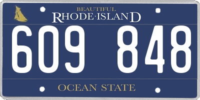RI license plate 609848