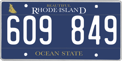 RI license plate 609849