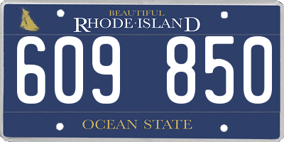 RI license plate 609850