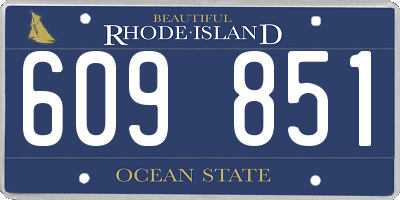 RI license plate 609851