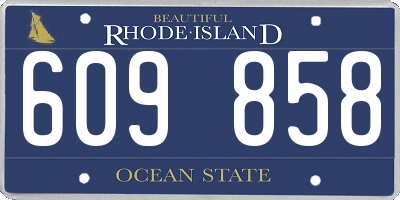 RI license plate 609858