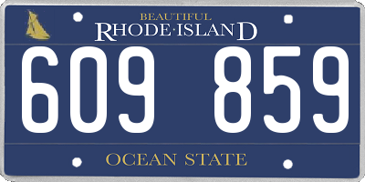 RI license plate 609859