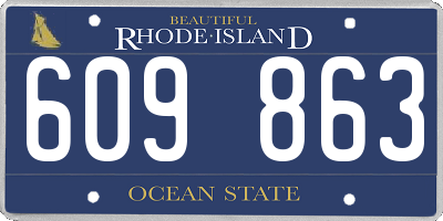 RI license plate 609863