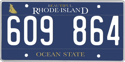 RI license plate 609864