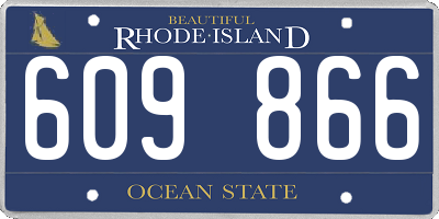 RI license plate 609866