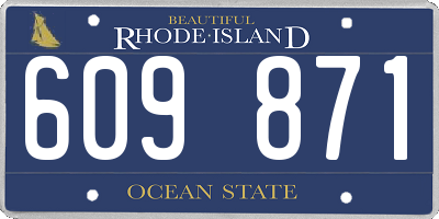 RI license plate 609871