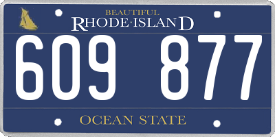 RI license plate 609877