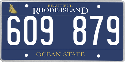 RI license plate 609879