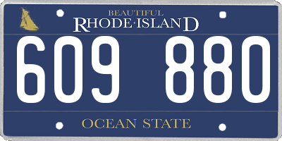 RI license plate 609880